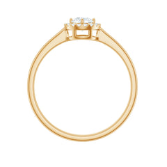 Certified Moissanite Promise Ring for Her with Halo