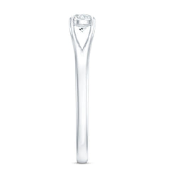 Promise Ring with Moissanite in Claw Setting