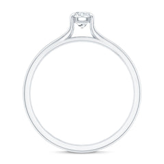 Promise Ring with Moissanite in Claw Setting