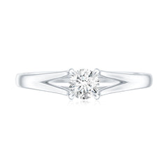 Promise Ring with Moissanite in Claw Setting