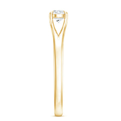 Promise Ring with Moissanite in Claw Setting