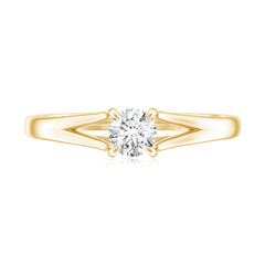 Promise Ring with Moissanite in Claw Setting