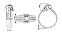 Zircon Statement Bridal Ring Set of 3