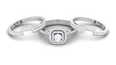 Zircon Statement Bridal Ring Set of 3