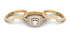 Zircon Statement Bridal Ring Set of 3