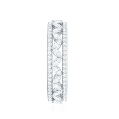 Certified Marquise Moissanite Wedding Band