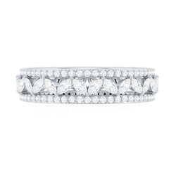 Certified Marquise Moissanite Wedding Band