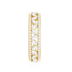 Certified Marquise Moissanite Wedding Band