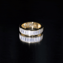 Certified Moissanite Channel Set Eternity Band