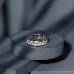 Certified Moissanite Channel Set Eternity Band