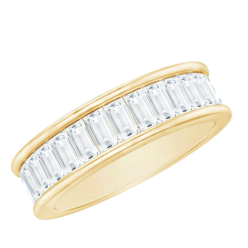 Certified Moissanite Channel Set Eternity Band