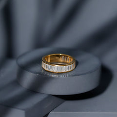 Certified Moissanite Channel Set Eternity Band