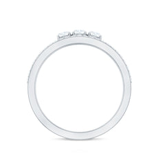 Certified Moissanite 3 Stone Anniversary Ring for Women