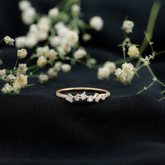 Certified Moissanite Promise Ring for Her