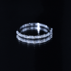 Bar Set Moissanite Eternity East West Ring
