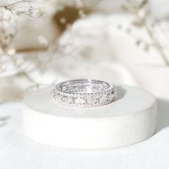 Marquise and Round Shape Moissanite Designer Wedding Band Ring