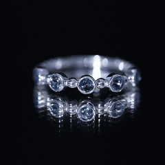 Bezel Set London Blue Topaz Semi Eternity Band