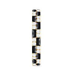 Lab Grown Black Diamond and Diamond Eternity Band Ring