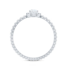Certified Real Diamond Promise Ring with Bubble Shank