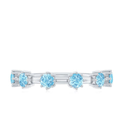 Natural Certified Aquamarine Promise Ring For Her