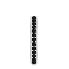 Black Onyx Wedding Band with Milgrain Detailing