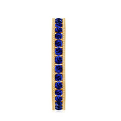 Certified Lab Created Blue Sapphire Full Eternity Ring in Channel Setting