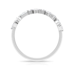 Unique Moissanite Half Eternity Band Ring for Women