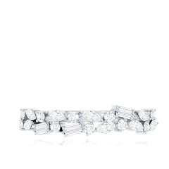 Unique Moissanite Half Eternity Band Ring for Women