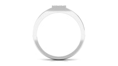 Certified Real Diamond Mens Engagement Band with Black Enamel