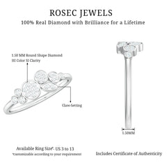 Illusion Set Round Diamond Cluster Engagement Ring