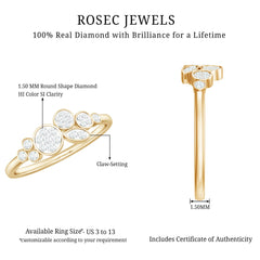 Illusion Set Round Diamond Cluster Engagement Ring