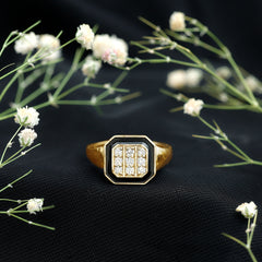 Vintage Style Diamond Engagement Ring for Men