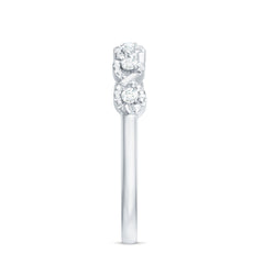Real Diamond Half Eternity Infinity Ring
