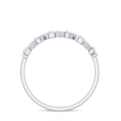 Real Diamond Half Eternity Infinity Ring