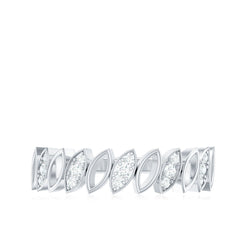 Natural Diamond Marquise Half Eternity Ring for Women