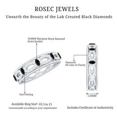 1/2 Diamond Infinity Band with Created Black Diamond