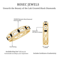 1/2 Diamond Infinity Band with Created Black Diamond