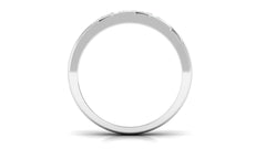 Natural Diamond Mens Wedding Band with Black Enamel