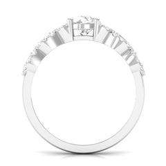 Certified Moissanite Designer Engagement Ring for Women