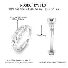 Contemporary Natural Diamond Ring for Women