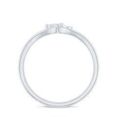 Certified Real Diamond Curved Promise Ring