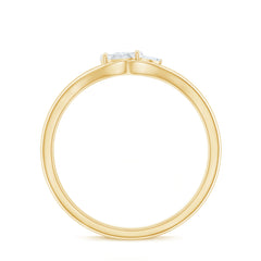 Certified Real Diamond Curved Promise Ring