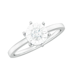 Natural Diamond Promise Ring in Illusion Setting