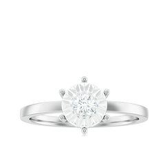 Natural Diamond Promise Ring in Illusion Setting
