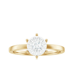 Natural Diamond Promise Ring in Illusion Setting