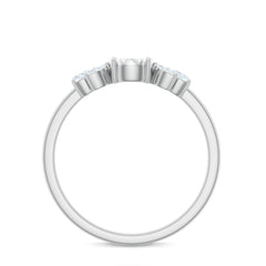 Nature Inspired Diamond Leaf Promise Ring for Women