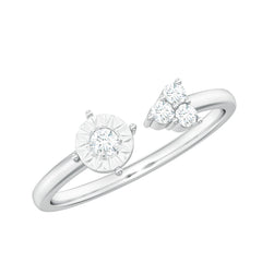 Certified Natural Diamond Cuff Ring for Women