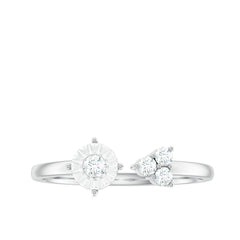 Certified Natural Diamond Cuff Ring for Women