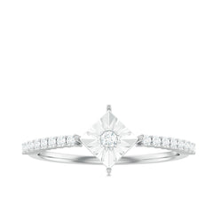 Genuine Diamond Promise Ring in Illusion Setting