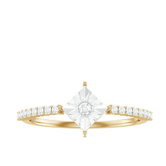 Genuine Diamond Promise Ring in Illusion Setting